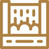 Abstract dripping pattern in brown and black.