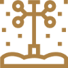Abstract geometric design with connected nodes.