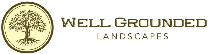 Logo of Well Grounded Landscapes with tree.